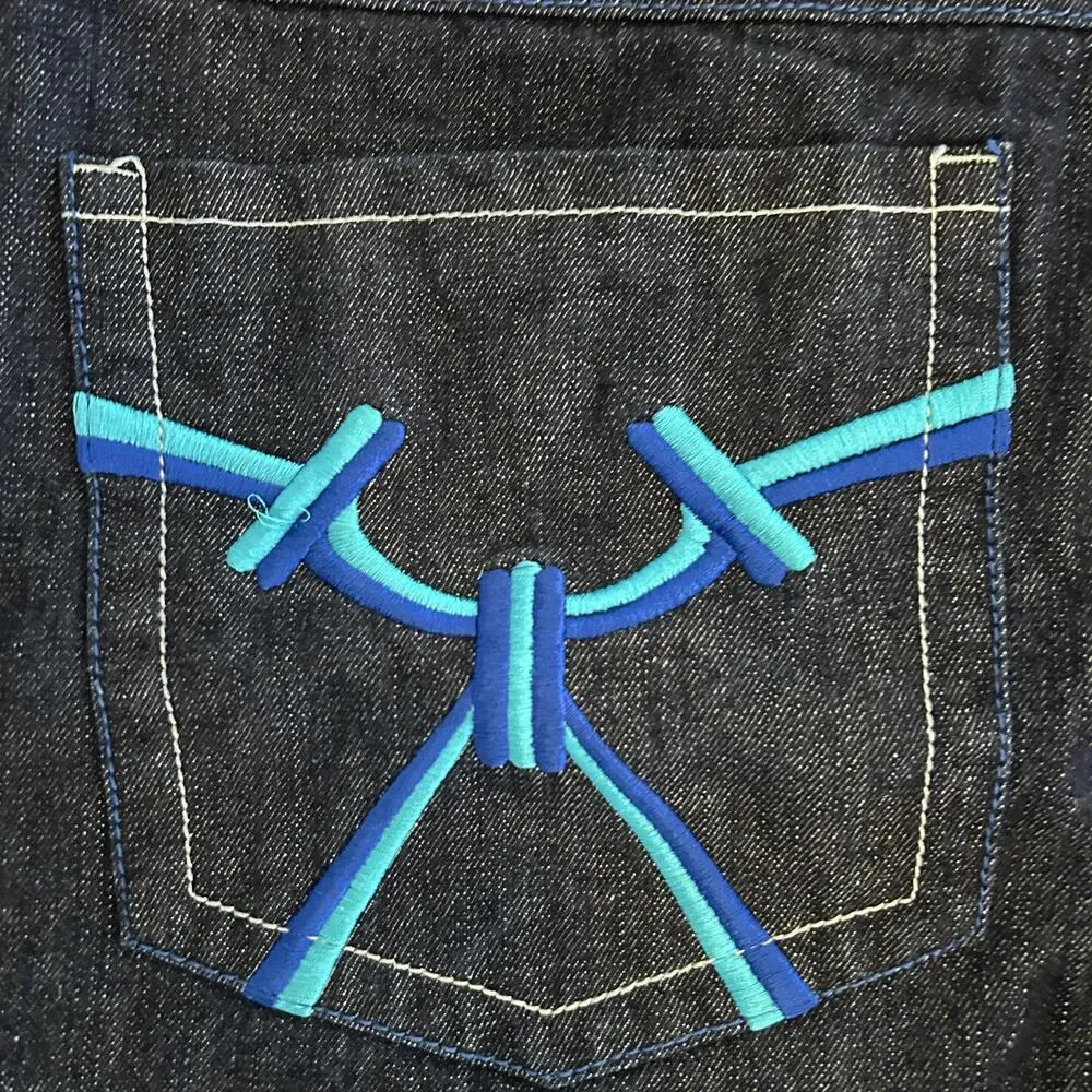 U.T. Sports Jeans Mens 40 Blue Dark Wash Relaxed Fit Straight Denim 5 Pocket